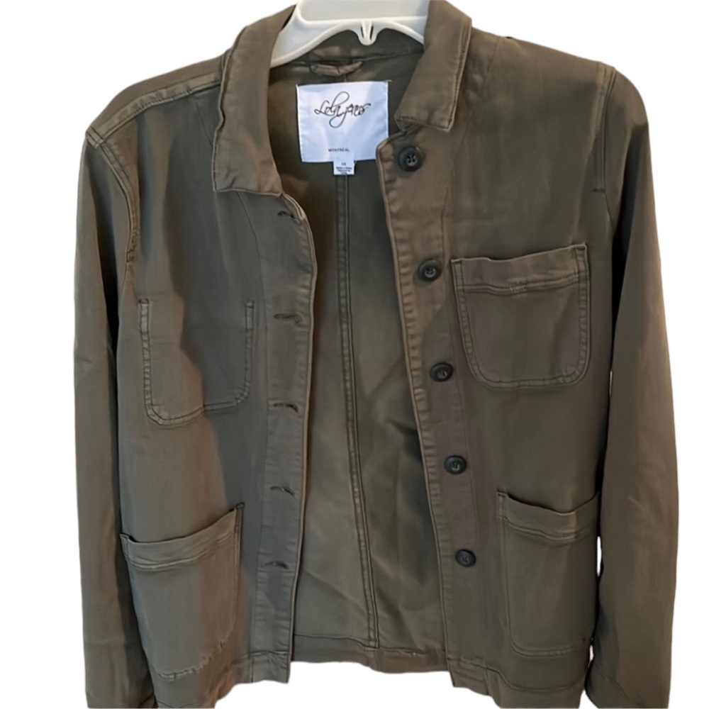 Lola Jeans size XS-SM oversized army green stretch 3 quarter length